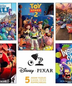 New 💯 Ceaco Varies Pieces Disney Pixar 5 In 1 Multipack Puzzle Set 🔥