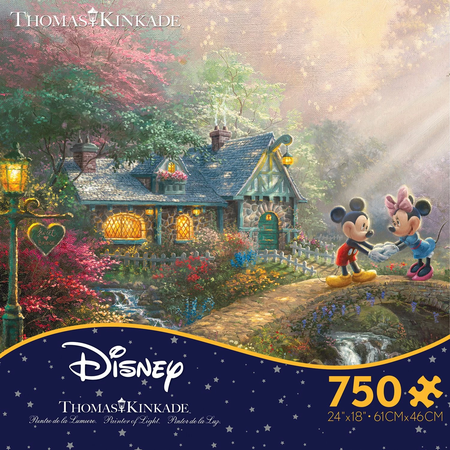 Cheap ๐ Ceaco 750 Pieces Thomas Kinkade Disney - Mickey & Minnie Sweetheart Bridge ๐ 2 Cheap ๐ Ceaco 750 Pieces Thomas Kinkade Disney - Mickey & Minnie Sweetheart Bridge ๐ - Image 2