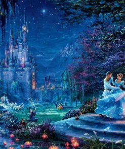 Deals ✔️ Ceaco 750 Pieces Thomas Kinkade Disney - Cinderella Dancing In The Starlight 🧨