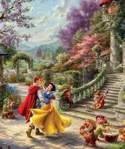 New 😀 Ceaco 750 Pieces Thomas Kinkade Disney - Snow White Dancing In The Sunlight 🌟