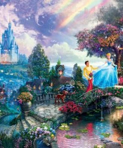 Discount 👍 Ceaco 750 Pieces Thomas Kinkade Disney - Cinderella Wishes Upon A Dream 🔔