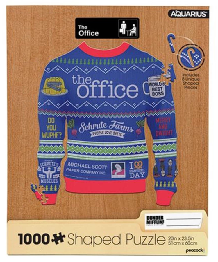 Discount 🎁 Aquarius 1000 Pieces The Office Ugly 🔔 Christmas Sweater ⭐ 1 Discount 🎁 Aquarius 1000 Pieces The Office Ugly 🔔 Christmas Sweater ⭐