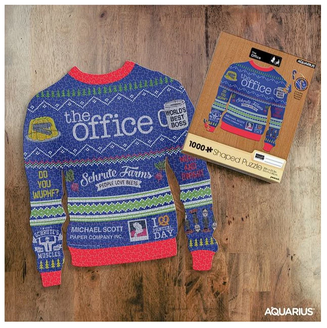 Discount 🎁 Aquarius 1000 Pieces The Office Ugly 🔔 Christmas Sweater ⭐ 2 Discount 🎁 Aquarius 1000 Pieces The Office Ugly 🔔 Christmas Sweater ⭐ - Image 2