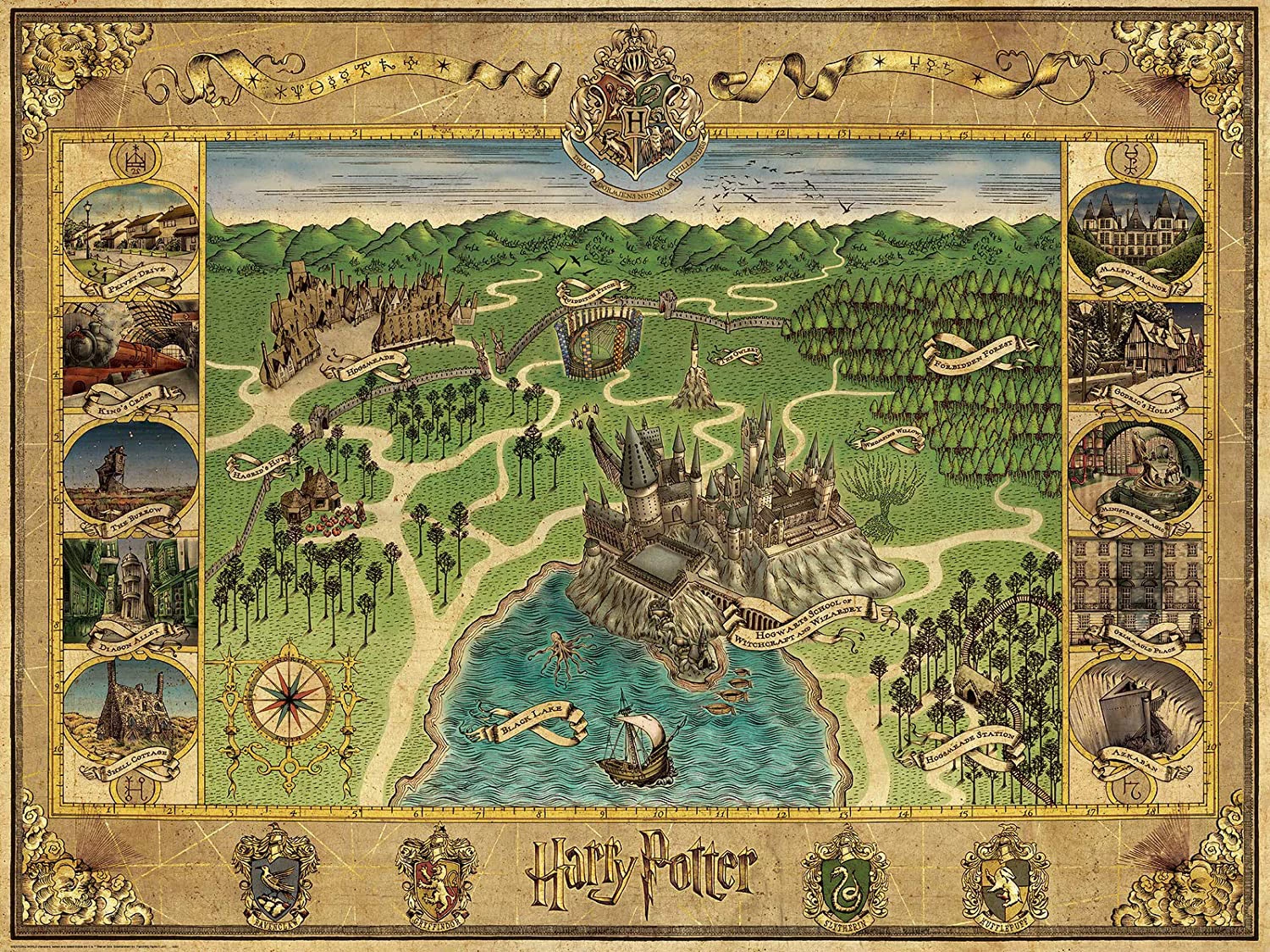 Cheap β Ravensburger 1500 Pieces Hogwarts Map π 1 Cheap β Ravensburger 1500 Pieces Hogwarts Map π