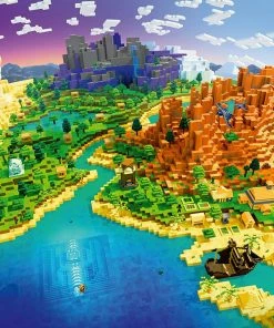 New 🥰 Ravensburger 1500 Pieces World Of Minecraft 💯