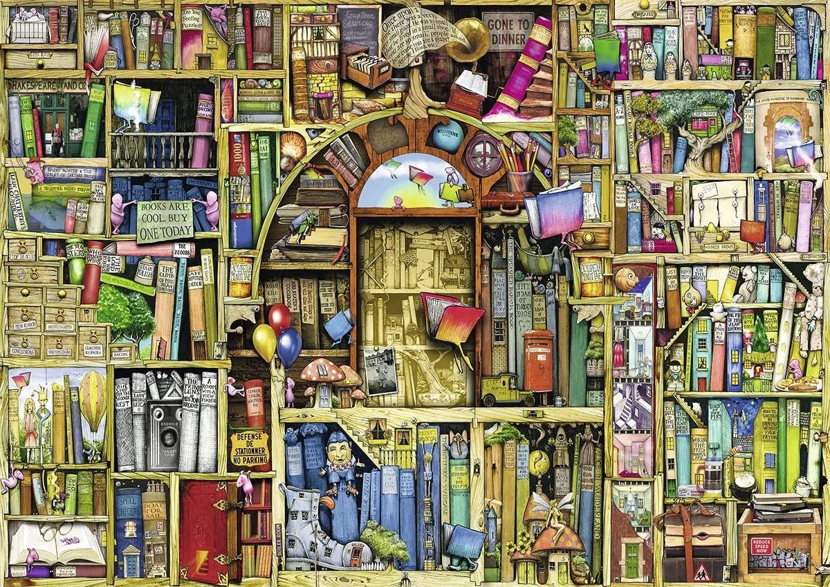 New π Ravensburger 1000 Pieces Bizarre Bookshop 2 π 1 New π Ravensburger 1000 Pieces Bizarre Bookshop 2 π