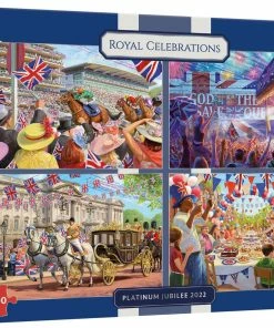 Cheap ⌛ Gibsons 500 Pieces Jubilee Royal Celebrations (4 Puzzles) 🎁