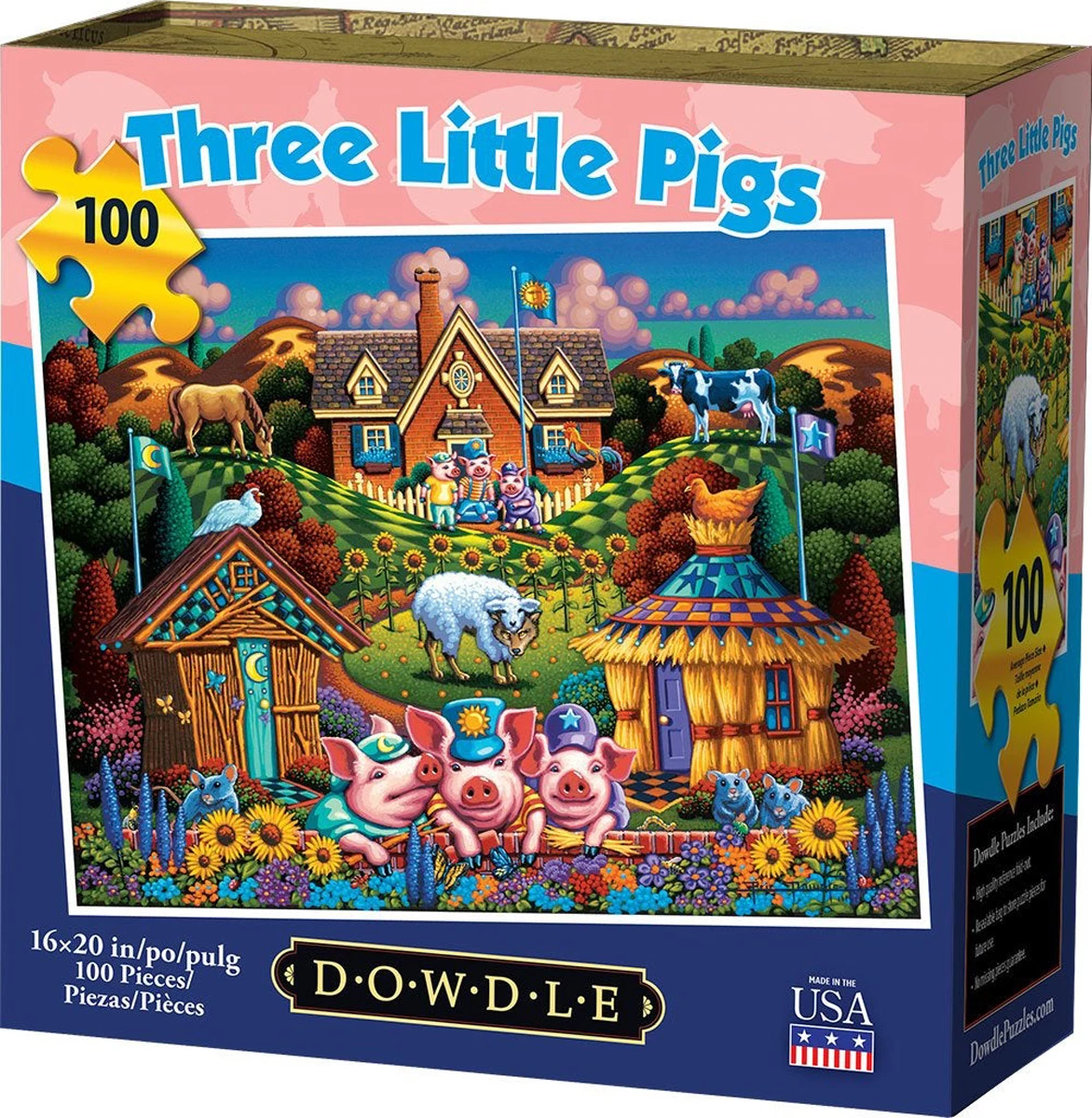 Best Sale π Dowdle Folk Art 100 Pieces Three Little Pigs 𧨠2 Best Sale π Dowdle Folk Art 100 Pieces Three Little Pigs 𧨠- Image 2