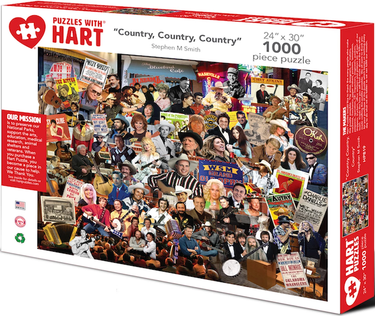 Discount π Hart Puzzles 1000 Pieces Country, Country, Country π 2 Discount π Hart Puzzles 1000 Pieces Country, Country, Country π - Image 2
