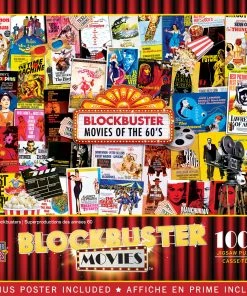 Promo 🎉 MasterPieces 1000 Pieces Blockbuster Movies 60's 🎁 -POP CULTURE PUZZLES STORE 705988722011 bf