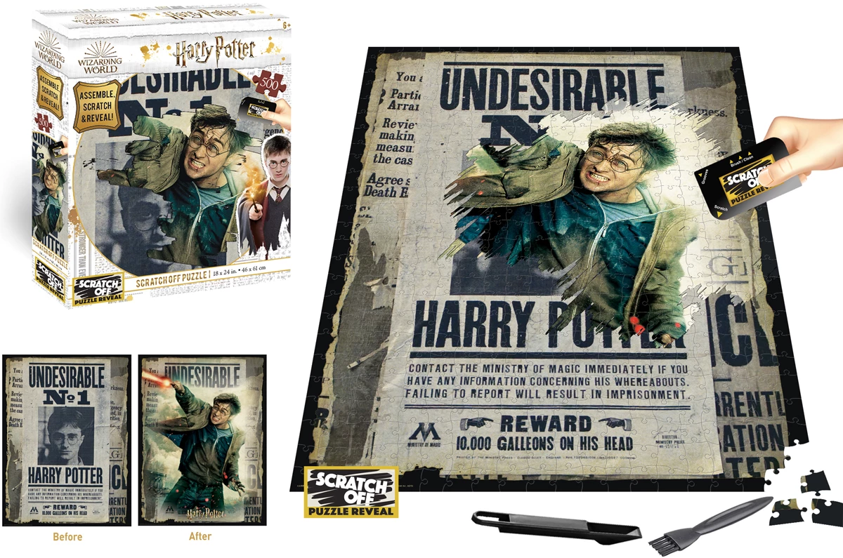 New 😀 4D Cityscape Inc. 500 Pieces Scratch OFF Puzzle : Harry Potter Wanted Poster 😀 1 New 😀 4D Cityscape Inc. 500 Pieces Scratch OFF Puzzle : Harry Potter Wanted Poster 😀