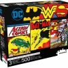 New 😍 Aquarius 500 Pieces DC Comics 500 Piece (Set Of 3 Puzzles) 🎁