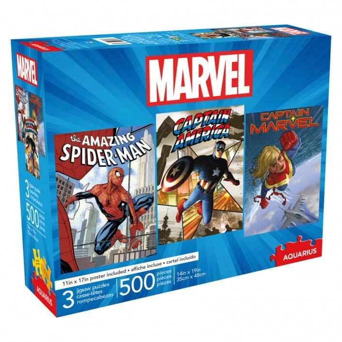 Brand new ⌛ Aquarius 500 Pieces Marvel 500pc X 3 ✨ 1 Brand new ⌛ Aquarius 500 Pieces Marvel 500pc X 3 ✨