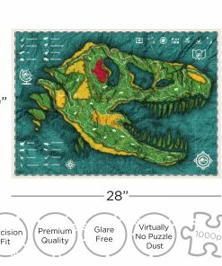 Brand new ❤️ Aquarius 1000 Pieces Jurassic World Map 🎉 -POP CULTURE PUZZLES STORE 840391165144 3