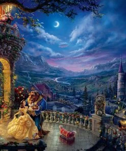 Coupon ⌛ Ceaco 750 Pieces Thomas Kinkade Disney - Beauty And The Beast Dancing In The Moonlight 🎉