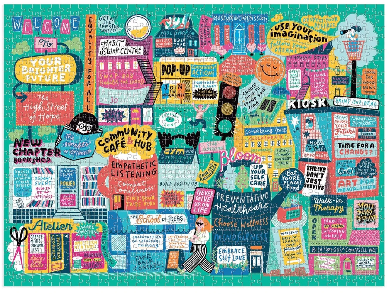 Buy ✨ Galison 1000 Pieces The High Street Of Hope 🛒 1 Buy ✨ Galison 1000 Pieces The High Street Of Hope 🛒